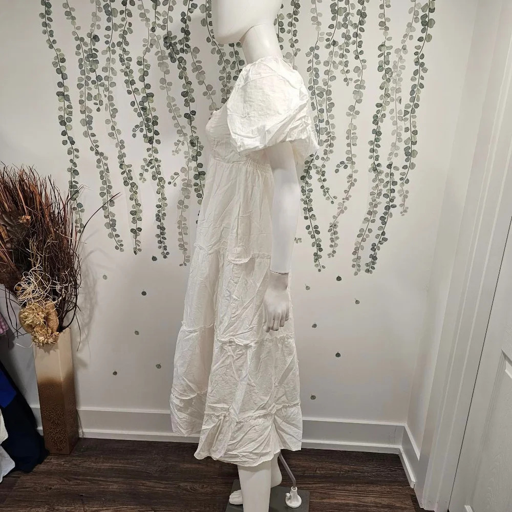 Show Me Your Mumu Odette Midi Dress White Sz M - Picture 7 of 11